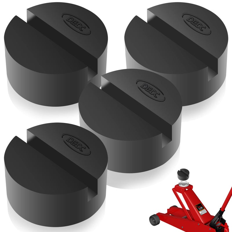 DEDC Floor Jack Pad Universal Jack Stand Rubber Pinch Protector Car Adapter 4 Packs, Oil Change Mush Haves, Change Tire Repair Tires Oil Must Have, for Car SUV Truck Pickup Sedan MPV Wagon - Image 1